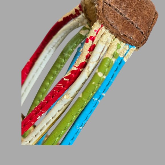 Naughty Monkey 4" Heel Multi Colored Strappy Buckle Sandals Women Size 8.5 - Picture 12 of 13